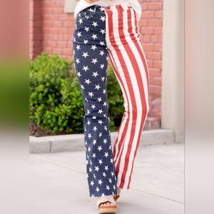 Judy Blue American Flag Flare Jeans